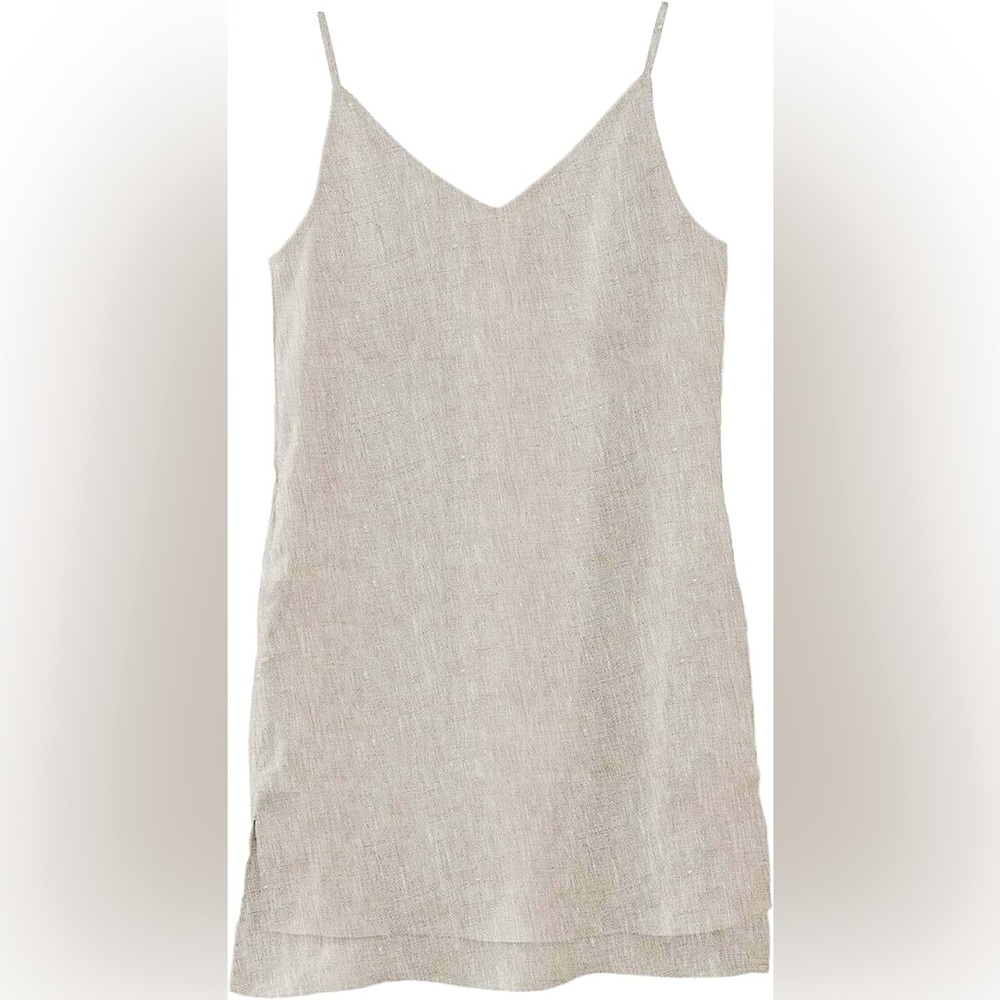 Linen slip Dress side pockets